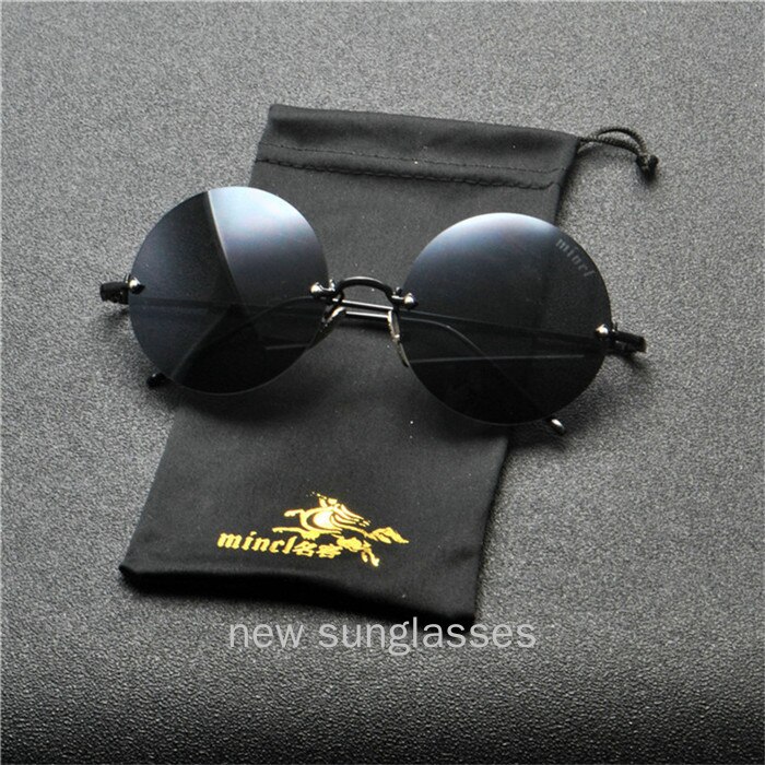 Gafas de sol redondas sin marco para mujer, de , de lujo, de , ópticamente transparentes, gafas de sol para hombres y mujeres, sombra NX