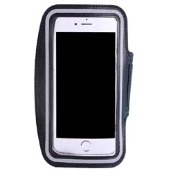 Waterproof sports arm with mobile phone for iphone xiaomi huawei 5 inches or less equipped with sports belt bag: Black