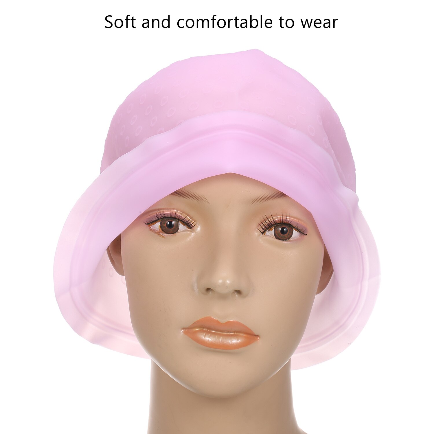 Reusable Hair Coloring Dye Cap Silicone Highlight Cap Hair Staining Cap with Hook Hairdressing Tools