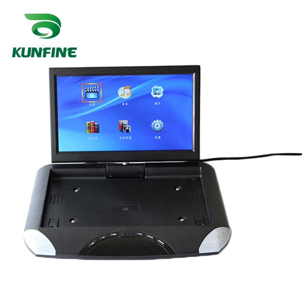 KUNFINE 10.1 INCH Car Roof Monitor LCD Flip Down Screen Overhead Multimedia Video Ceiling Roof mount Display