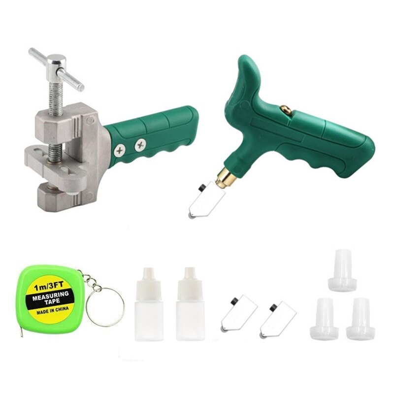 2 in 1 Portable Tile Cutter Glass Tile Cutter Tool Kit Manual Tile Cutting Tools for Glass Porcelain Tile Ceramic Marble: A
