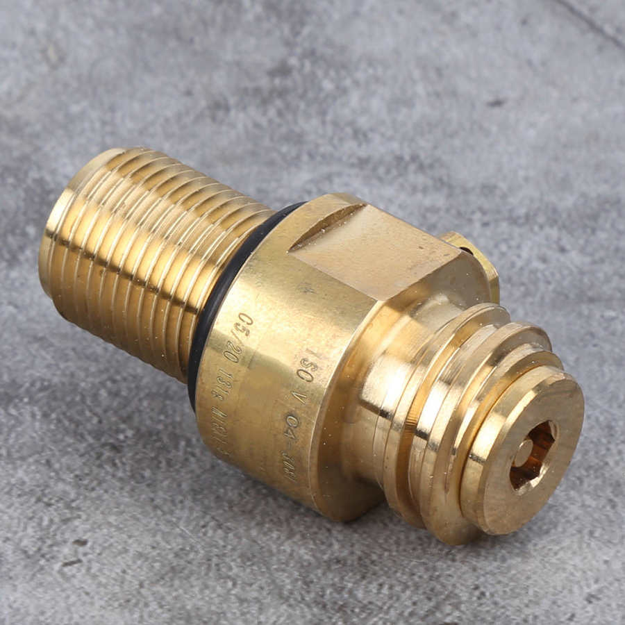 CO2 Valve Adapter CO2 Valve Adapter Thread Converter Replacement Part Brass M18 x 1 5 for Water Machine CO2 Valve