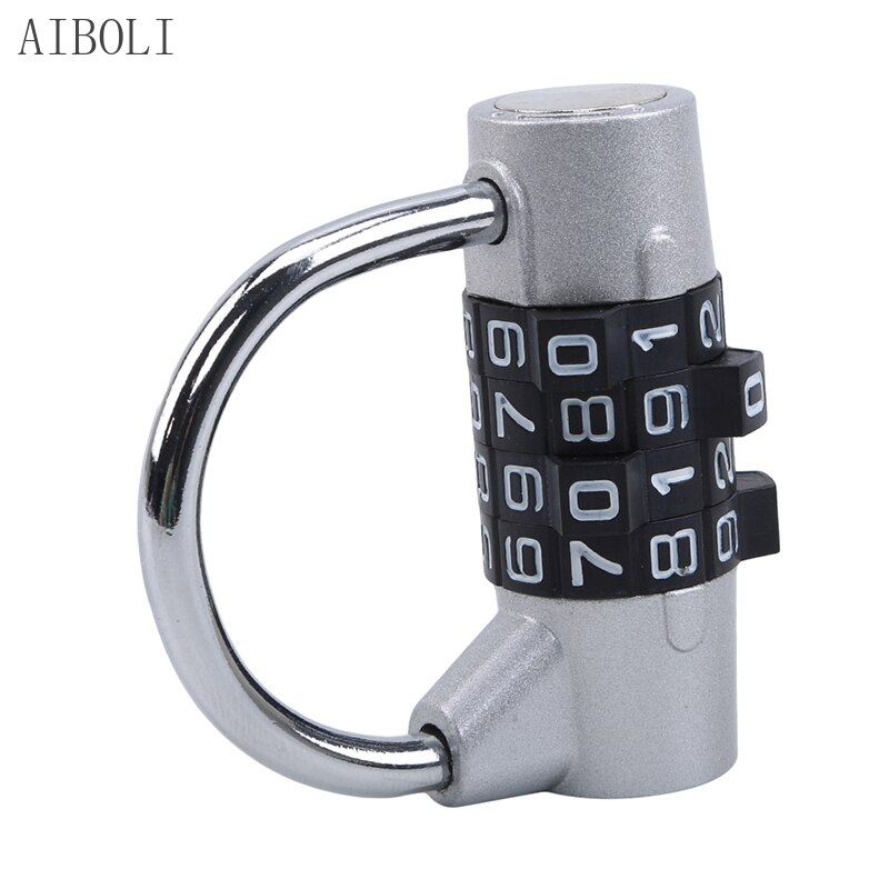 schwer Pflicht 4 wählen-stellige Kombination Schloss nasser Sicherheit Vorhängeschloss draussen Fitnessstudio Sicherheit Code sperren Schwarz