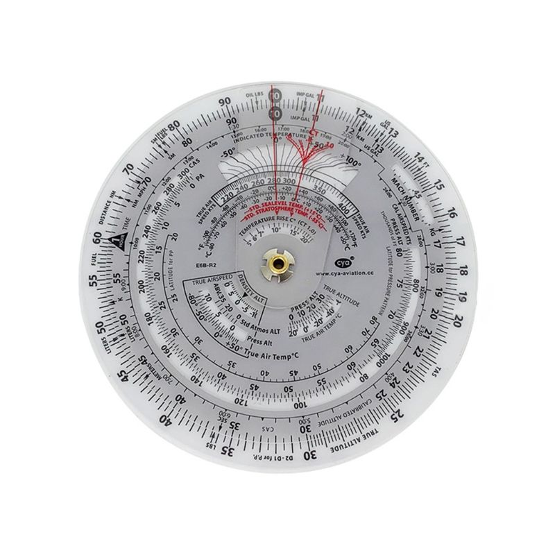 E6B Aviation Round Shape Circular Vector Flight Measuring Computer Calculator Y51B