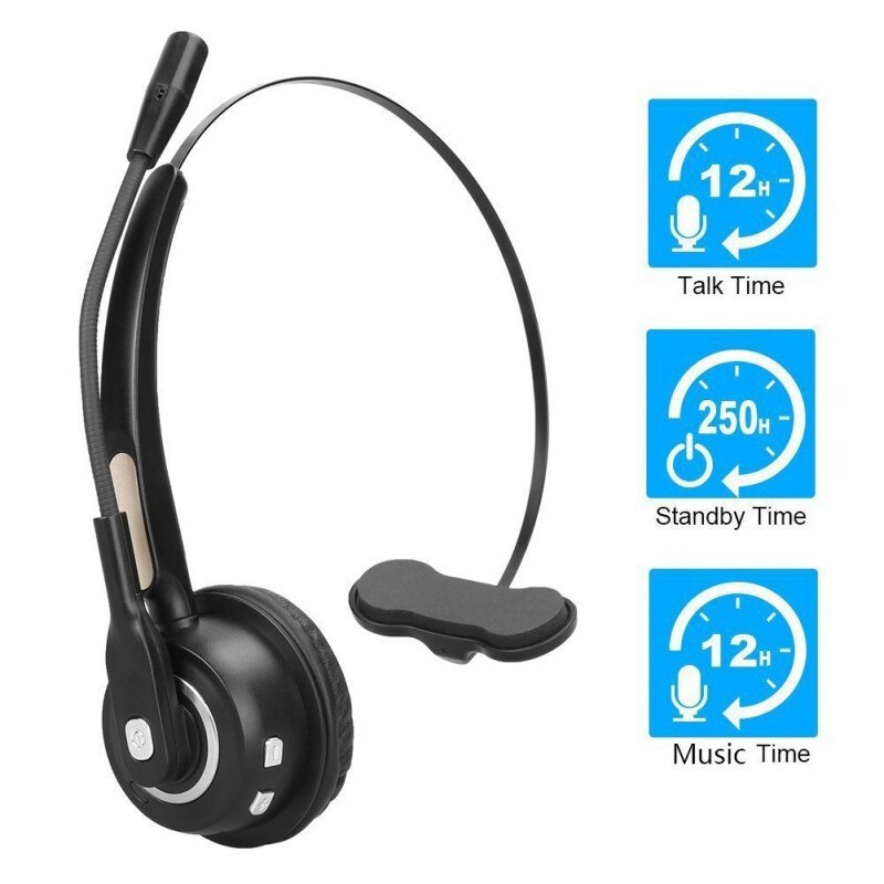 Neue Bluetooth Headset BH520 Drahtlose Kopfhörer Über-sterben-Kopf Lärm abbrechen-kopfhörer Für Lkw Auto Treiber Büro