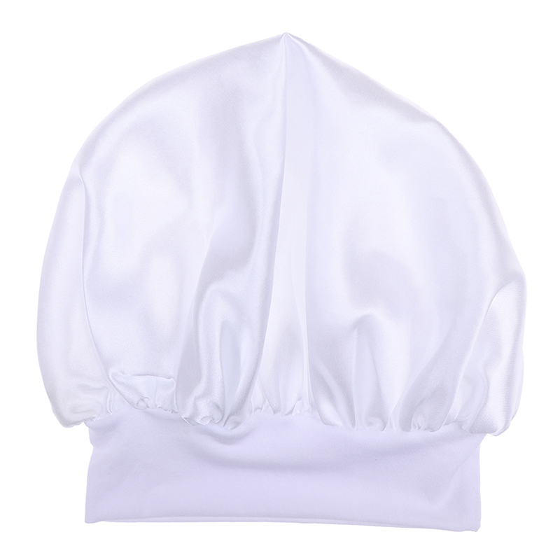 58cm jednokolorowe długie włosy pielęgnacja kobiet satynowa czapka czapka nocny czepek robić spania jedwabna chusta na głowę regulacja czepki kąpielowe czapka z dzianiny