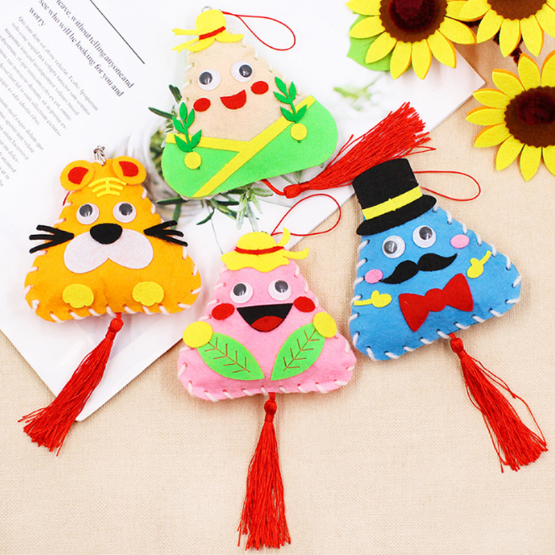 Sz Stoom Kinderen Handgemaakte Non-Woven Zakje Kid Ambachtelijke Speelgoed Diy Materialen Pakket Kleuterschool Diy Zakjes Hangen Decoratie Speelgoed