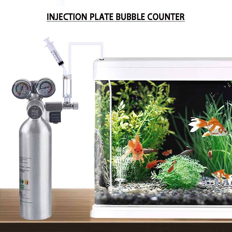 Aquarium CO2 Bubble Counter Watergevulde verzegelde bubble recorder Aquarium CO2-generator Accessoires voor drukreduceerklep
