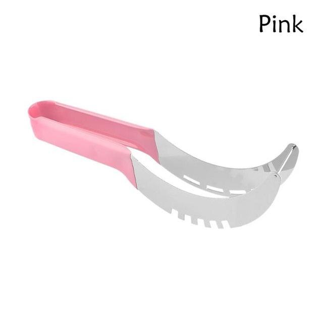 Watermelon cutter Convenient Kitchen accessories Cutting Tools Watermelon Slicer Fruit Cutter Kitchen Muti-function Cutter: Pink