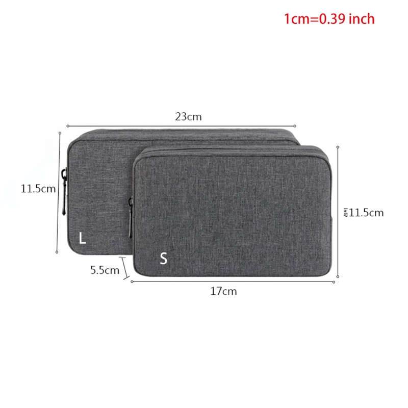 Organizador de la electrónica bolsa organizadora de cables de viaje de poliéster de almacenamiento de Cable de bolsa para Cable USB cargador de ordenador portátil