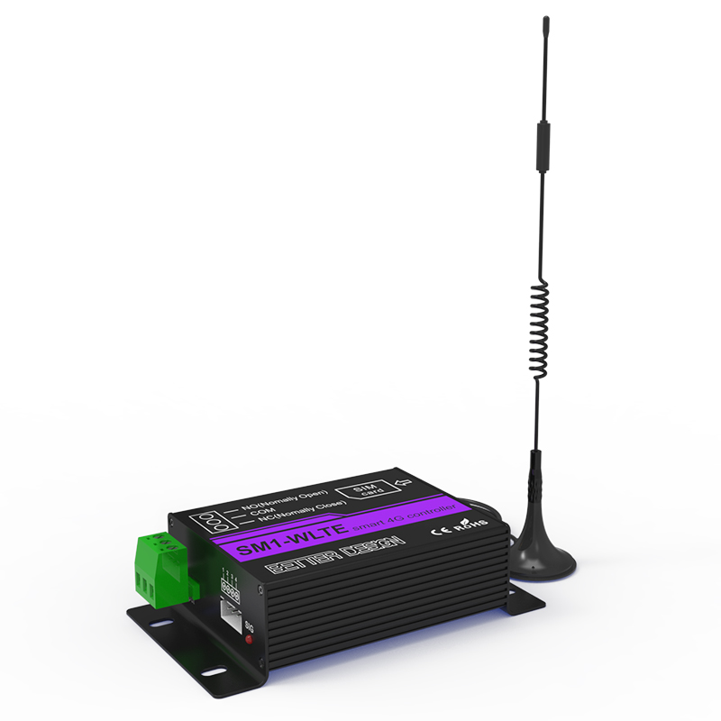 LTE 4G GSM Remote Power Switch 1 CH GSM Relay Controller SM1-WLTE SMS Call App Control Motor Lock Gate Opener