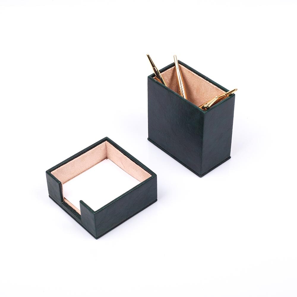 Double Desk Set / Pen Box And Note Paper Holder (Desk Organizer Office Accessories Desk Accessories Office Supplies)