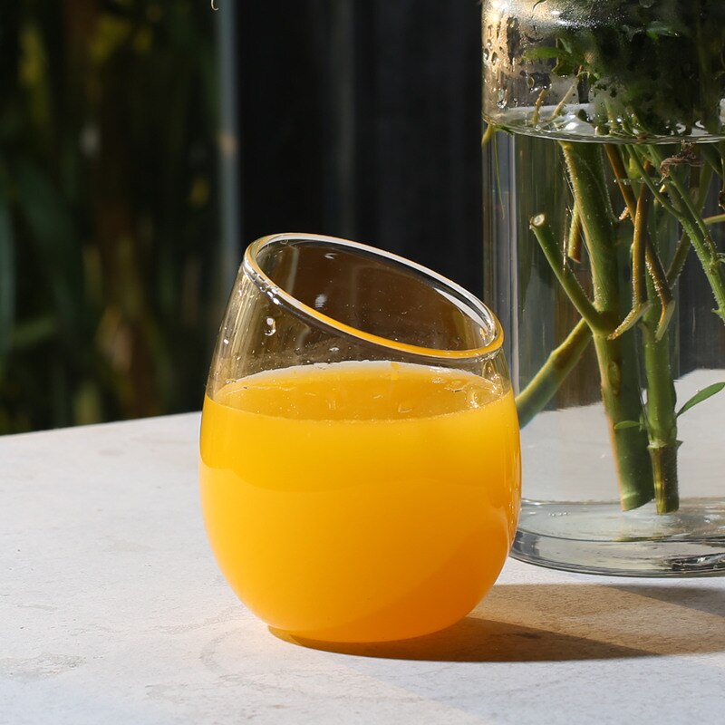 Vaso de cóctel de 200-300ml con forma oblicua y creativa, vaso de vaso para Vodka y whisky biselado, Bar de , utensilios para beber familiares