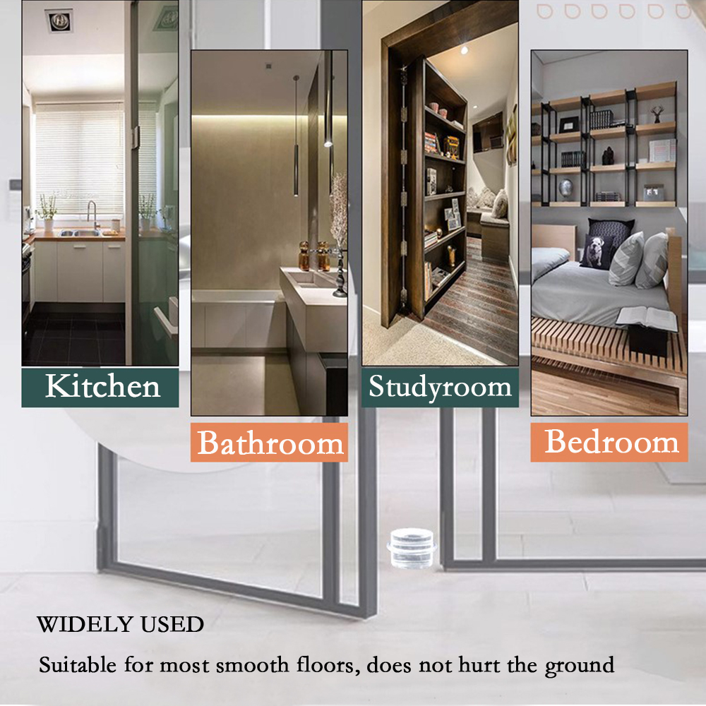 Door Stop Transparent Acrylic Cylindrical Anti-Collision Buffer To Protect Walls And Furniture Self Adhesive Door Stopper
