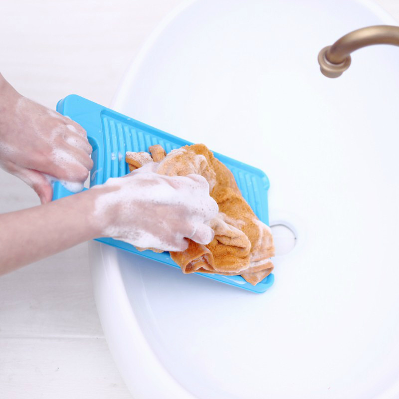 Tabla de lavado de plástico antideslizante para viaje y hogar, tabla de lavado de manos, limpieza de camisas, estropajos de lavandería para ropa de niños, Color aleatorio,