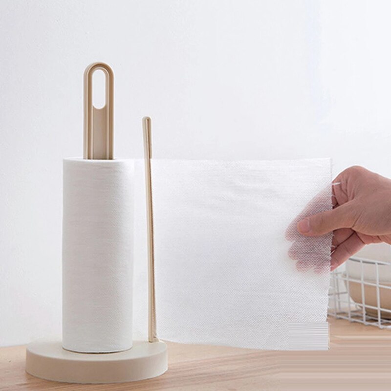 Toilet Kitchen Paper Towel Roller Tissue Holder Plastic Rack Desktop Floor Vertical Napkins Stand Bathroom Storage