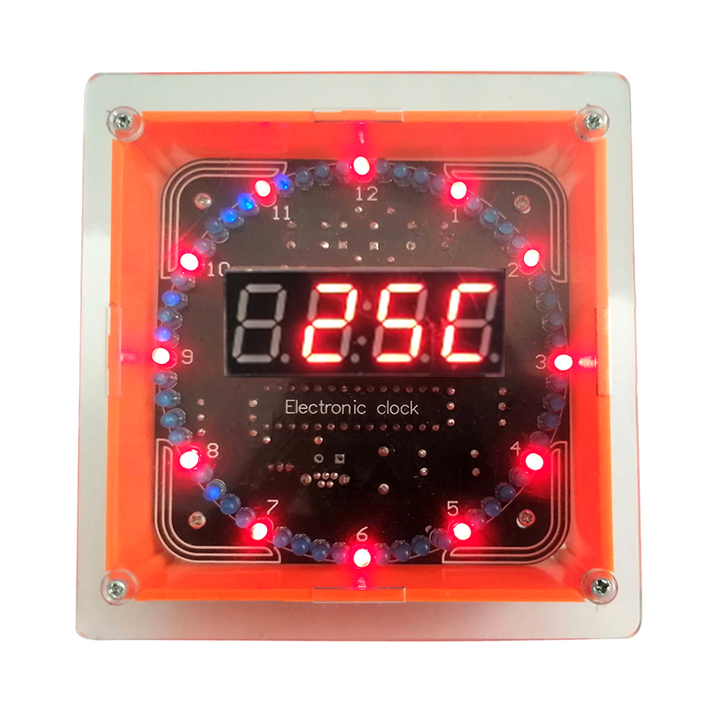 Num￩rique DIY Horloge ￉lectronique Kit Num￩rique LED Module D'affichage Alarme ￉lectronique Horloge Num￩rique Kit 51 SCM Apprentissage Conseil 5V