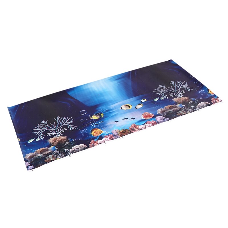 Blauwe frisse zee achtergrond aquarium oceaan landschap poster aquarium achtergrond