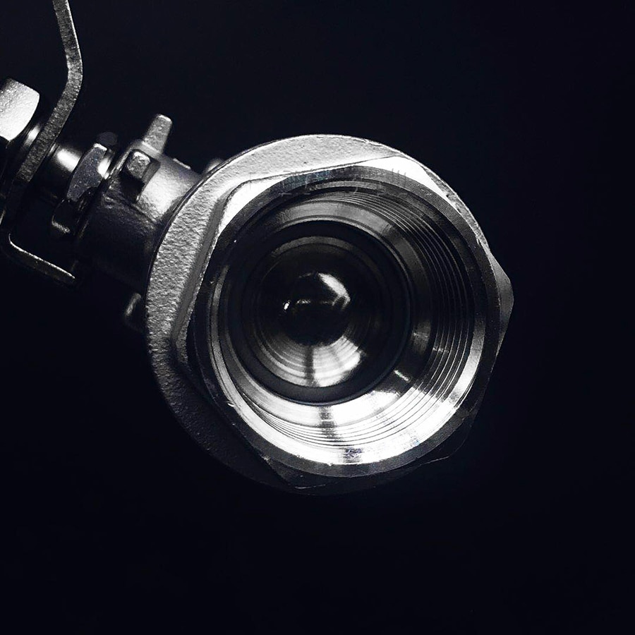 304 Stainless Steel Two Piece Ball Valve 1/4 3/8 1/2" 3/4" 1" 2" BSP Female And Male Thread Water Gas Oil Switch Fitting Adapter