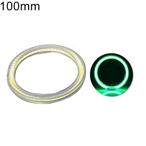 60mm-120mm Car Vehicle Universal COB LED Ring Light Headlight Lamp: Green 100mm