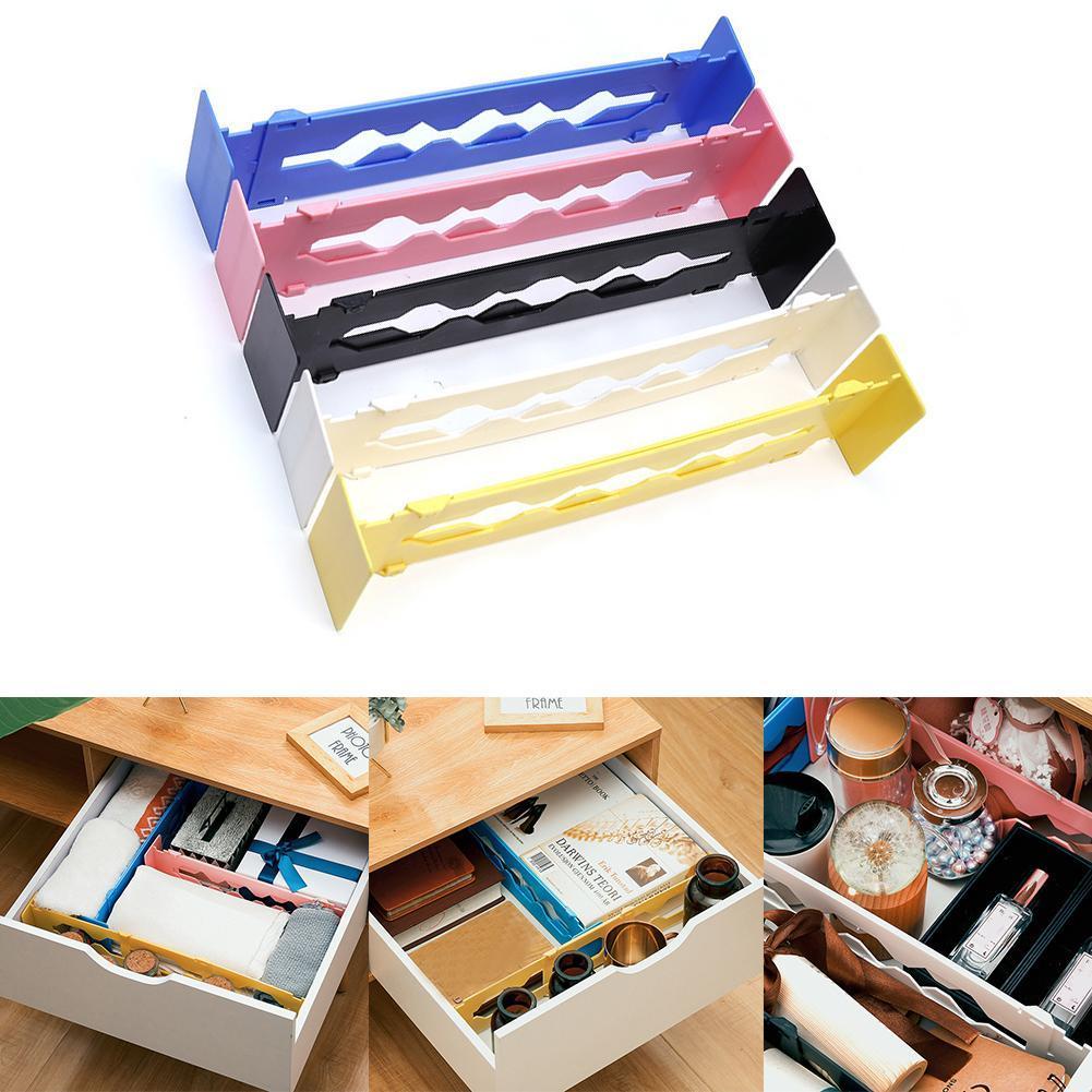 Plastic Adjustable Drawer Dividers organiser Retractable Partition Storage Stretch Board DIY Office Kitchen Multi-Purpose T4F3