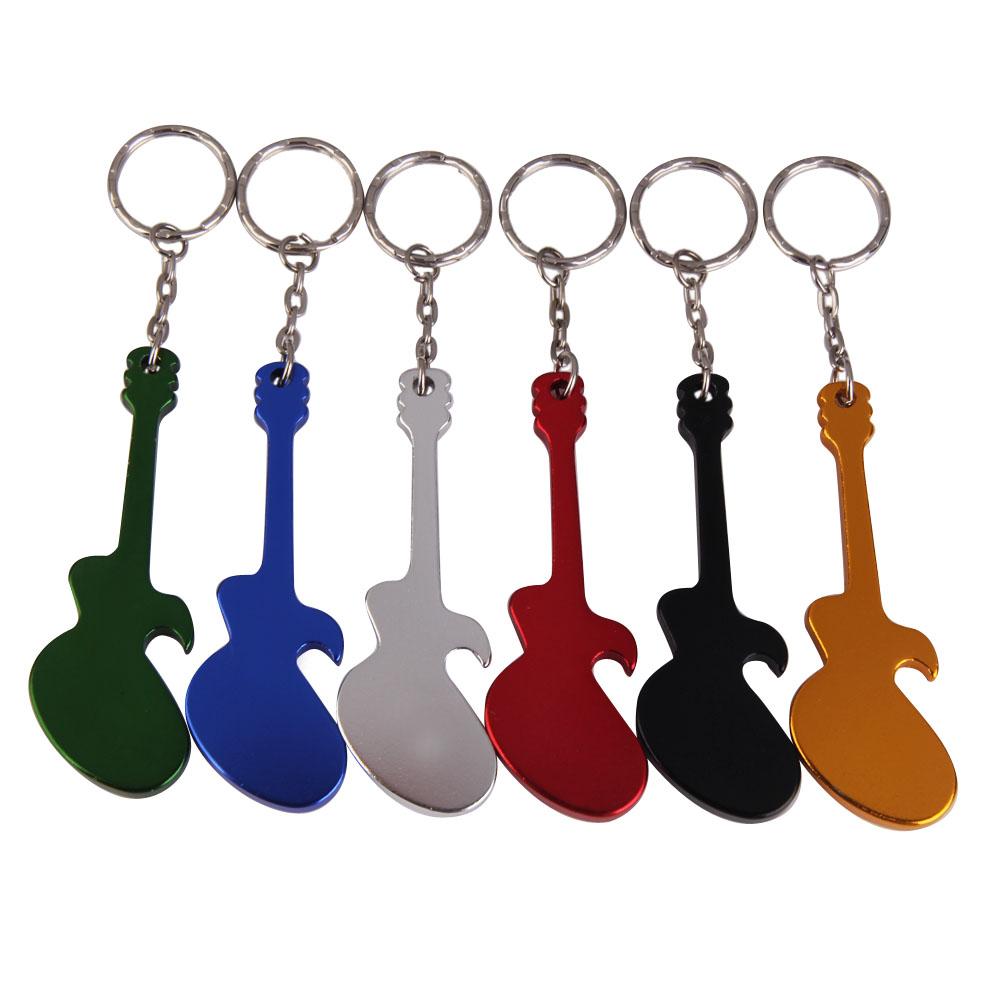 Vis Vorm Bierfles Opener Fishbone Aluminium Flesopener Sleutelhanger Ring Keuken Tool Trinket Willekeurige: guitar Random