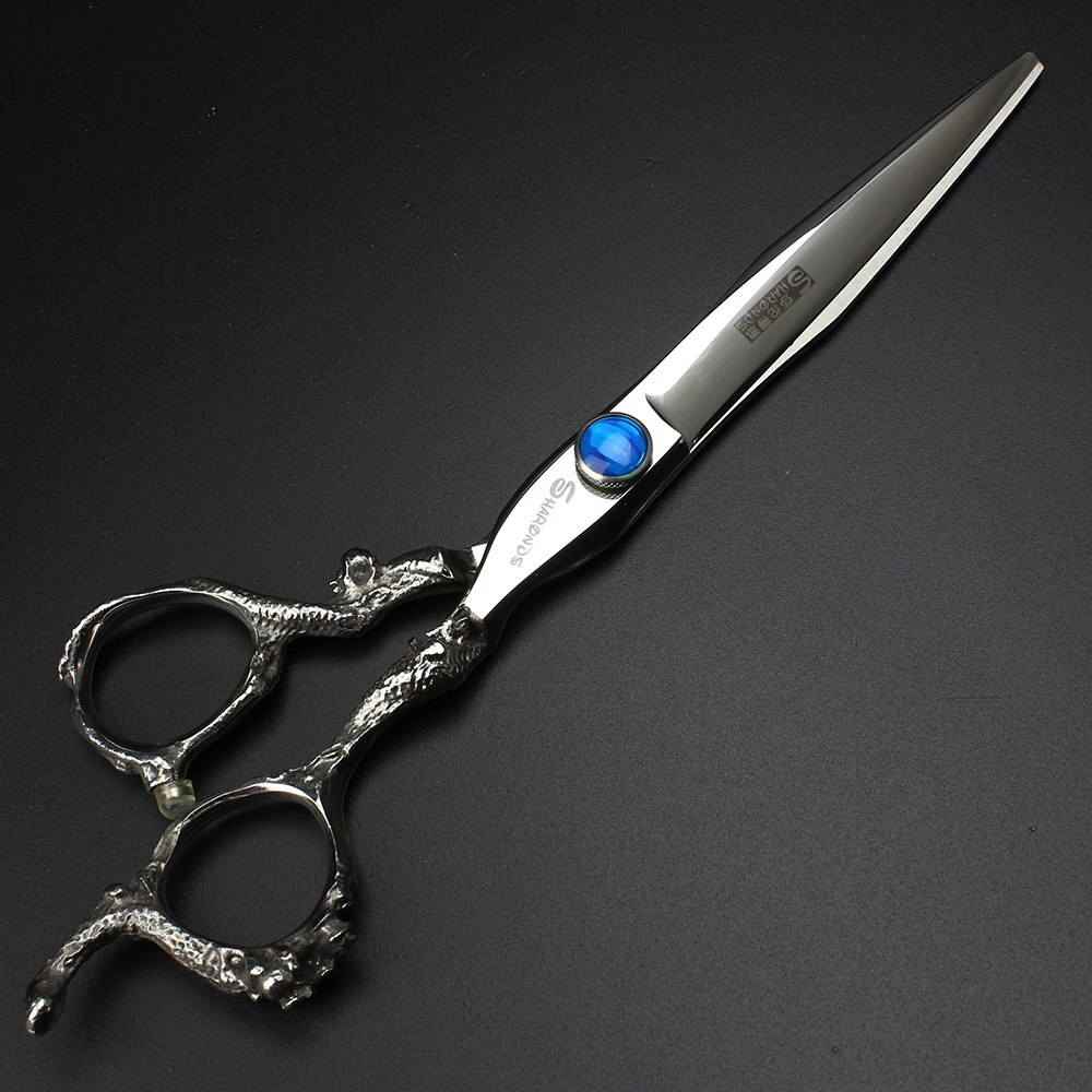 Kappersschaar 7 inch saffier draak kappersschaar kapperszaakschaar met leren doos