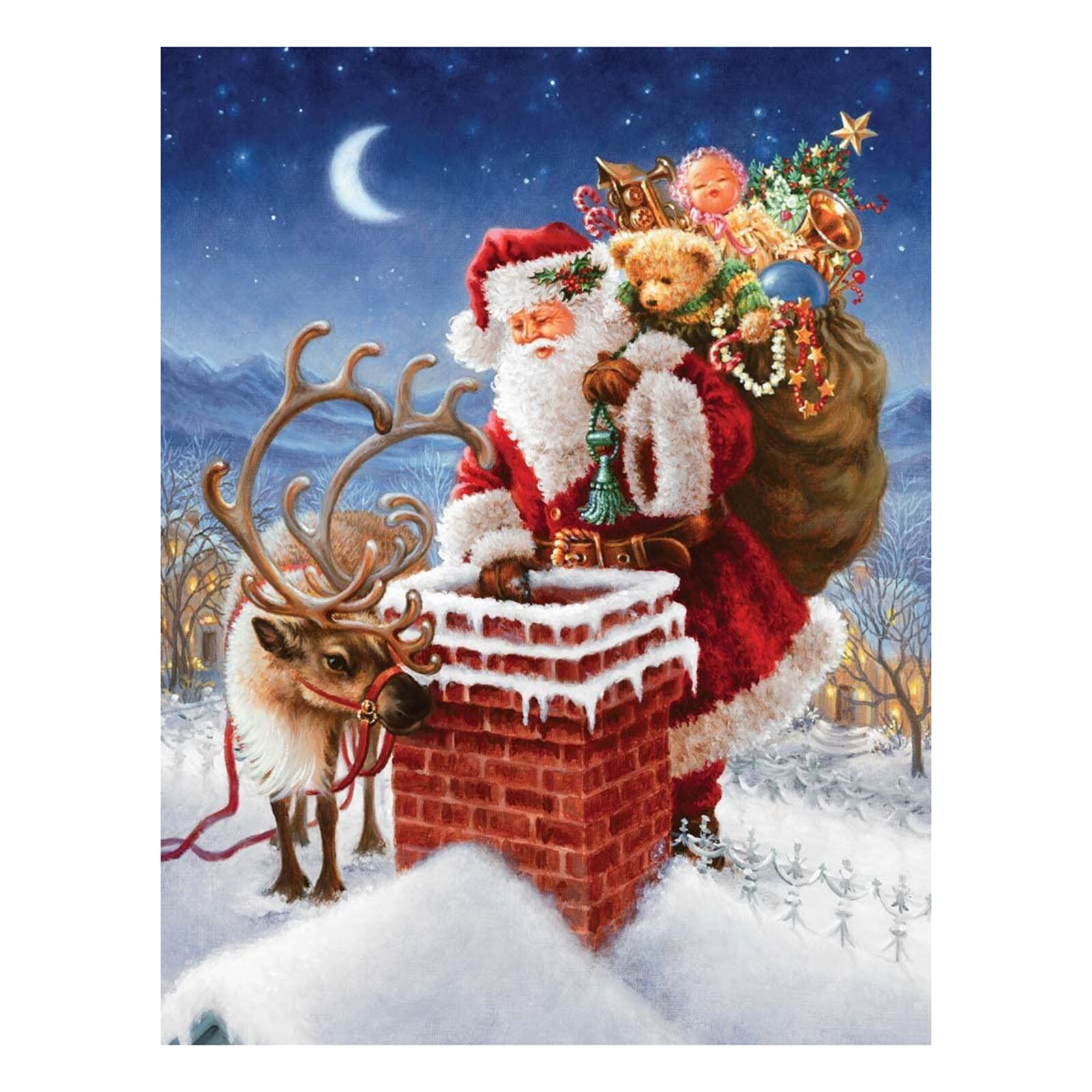 Happy Christmas 500/1000Pcs Puzzle Pieces Exercise Memory Relieve Stress Jigsaw Puzzles NIN668: D 1000pcs