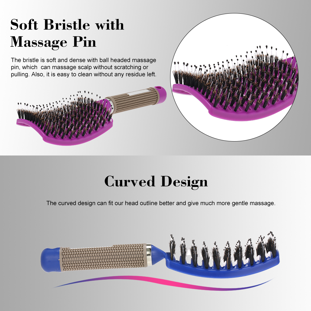 Bristle & Nylon Hair Brush Detangle Hairbrush Hair Scalp Massage Comb Detangling Hairbrushes Hairdressing Salon Tools for Women