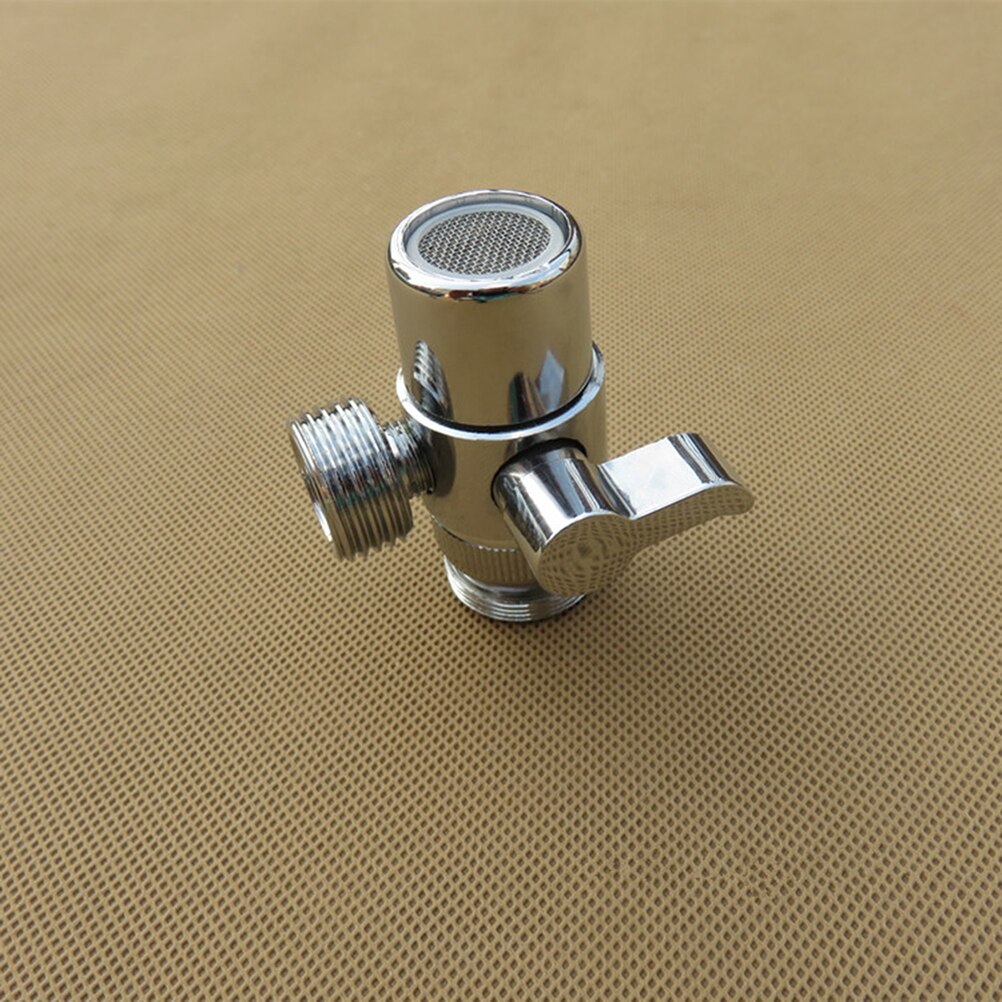 3-Way Kitchen Sink Faucet Splitter Valve Bathroom Faucet Arm Diverter Tee Adapter For Handheld Shower