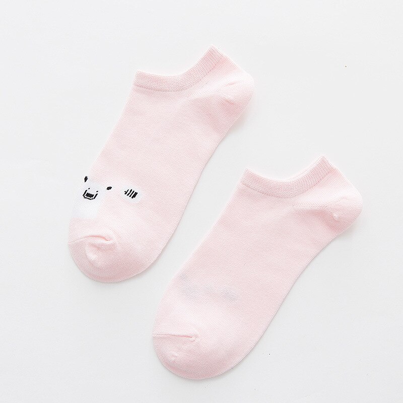 Cotton animal pattern comfortable girl women's boat socks ankle low female invisible color girl boy hosiery 1pair=2pcs WS100