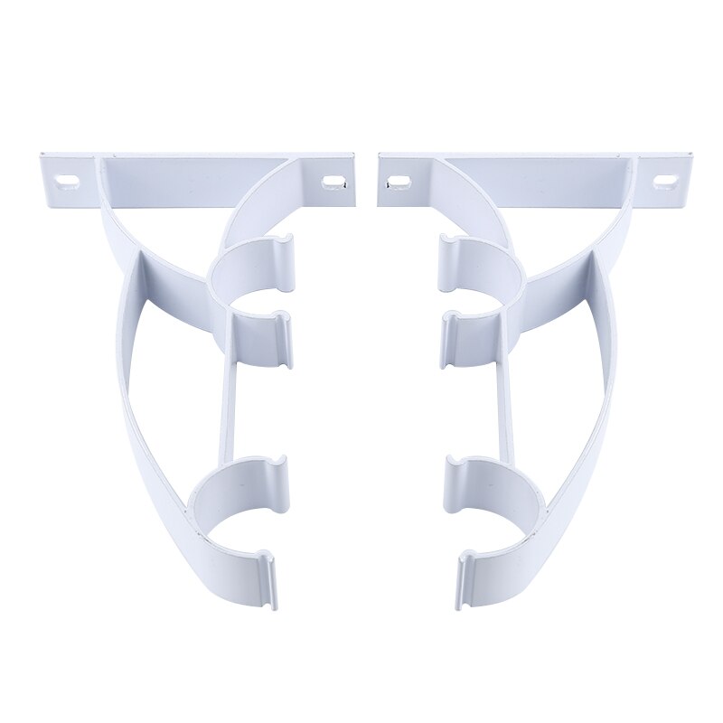 2pcs Double Bracket Aluminum Alloy Paint Durable Foundation Roman Pole Sturdy Heavy-duty Hanging Curtain Track