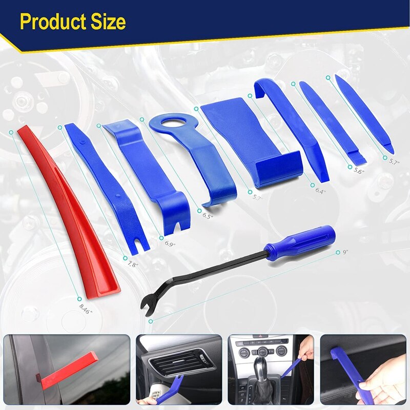 19Pcs Auto Lockout Kit Entry Auto Lange Grabber Air Wedge Pump Auto Trim Removal Tool Essentiële Emergency Lockout set