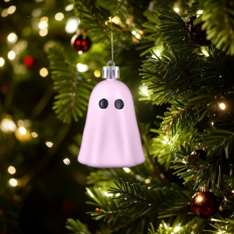 Różowy Duch Halloweenowy Wiszący ornament Ozdoba na Choinkę Świąteczna Wiszące Urocze Duszki Dekoracja na Imprezę Halloweenową: Oliwa