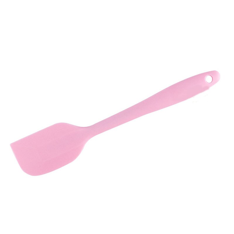 Classic Multicolor Food Grade Non Stick Butter Silicone Spatula Set Cookie Pastry Scraper Cake Baking Spatula Silicone Spatula: Pink