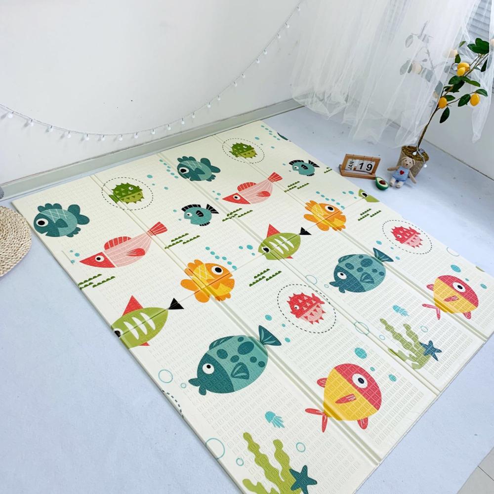 Spelletjes voor kinderen opvouwbare baby speelmat peuters kruipmat waterdicht vroege educatie gym baby tapijt ontwikkelmat