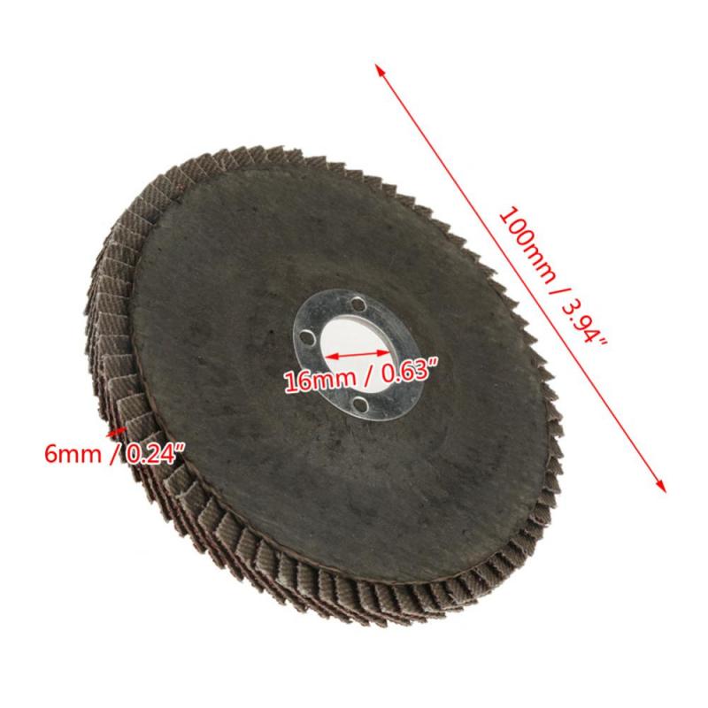 10 Pcs Grit 60 Grinding Sanding Disc Polishing Wheel Flap Disc 100*6*16 mm