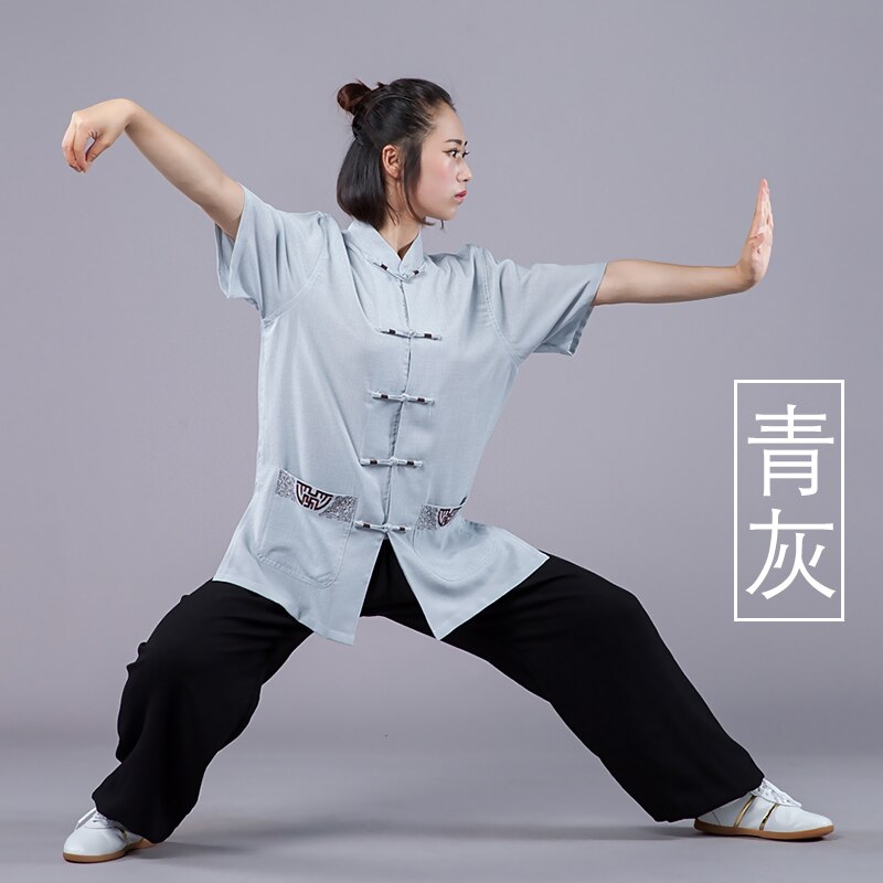 männer frauen tai chi shaolin wushu taiji oben Abschläge chinesische kung fu charakter holz Attrappe baumwolle wushu oben kleidung: Farbe3 oben nur / XXXL