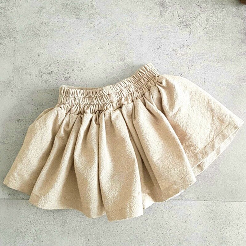 Vêtements d'été pour bébés filles | Shorts à nœud solide, pantalons courts, taille élastique, Shorts pour enfants en coton, pantalons courts pour filles, kaki