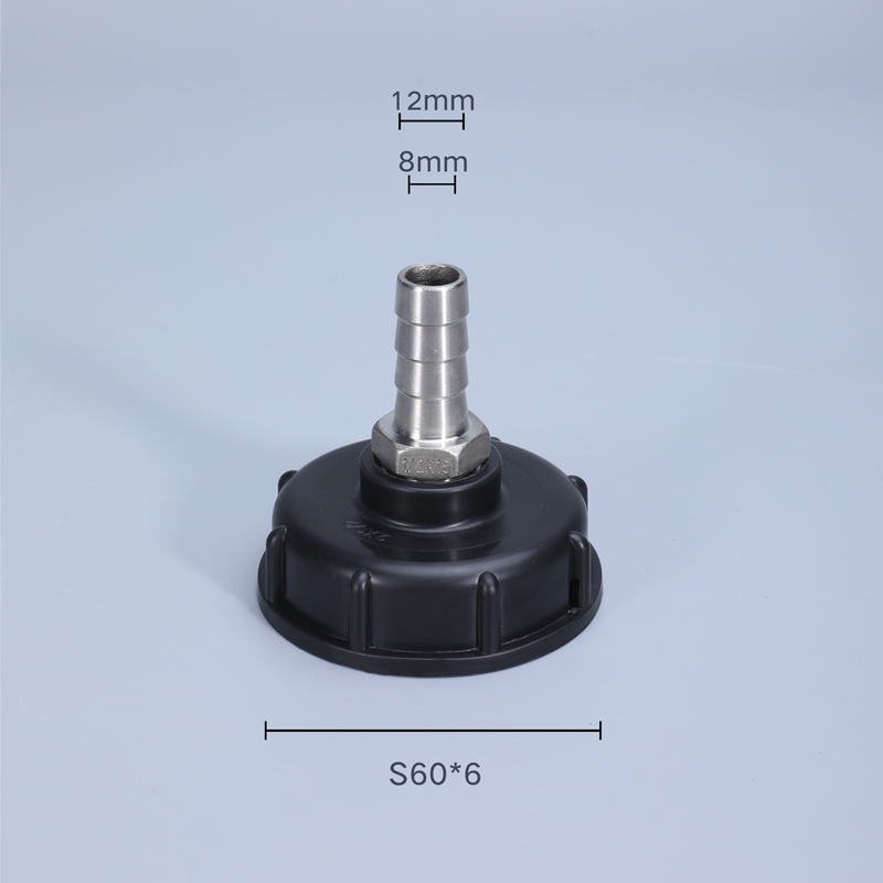 S60x6 Grobgewinde IBC Wassertankadapter 1/2" 3/4" 1" Gartenschlauch Rohrverschraubungen Abflussanschluss: Gold