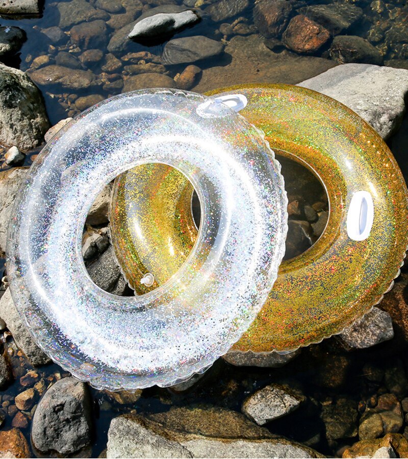 Inflatable Pool Rose Gold Glitter Swim Ring Swimming Tool Pool Life Buoy pool floats For Adult Pool