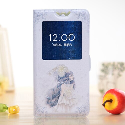 QIJUN Cover capa Voor LG G3S G3Beat G3 Mini g3mini D724 D725 Geschilderd Cartoon Magnetische Flip Window PU Lederen Telefoon bag Cover: Painted princes