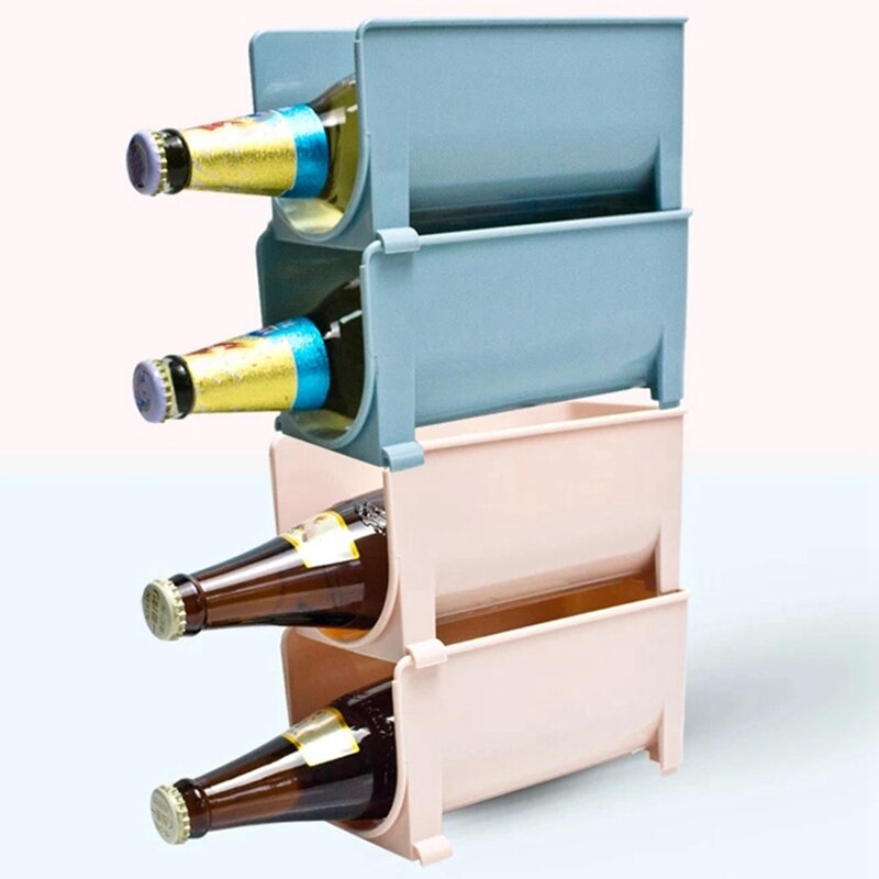 Beer Rack Stackable Holder Layers Beverage Organizer Wine Shelf Kitchen Arrangement Accessories Bottle Storage