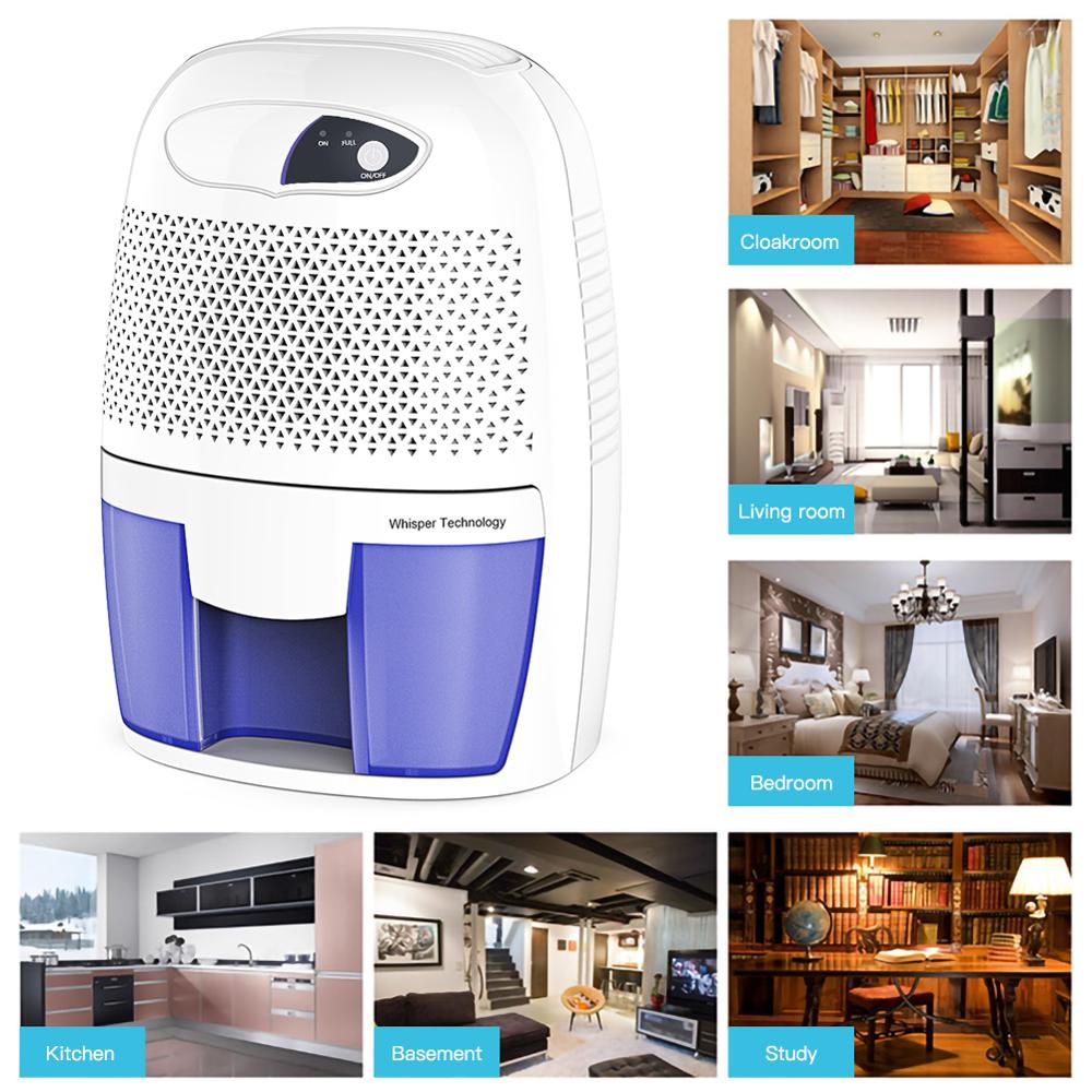 Mini Smart Dehumidifier Small Dehumidifier Moistureproof Device Intelligent Humidity Control for Bedroom Bathroom Garage Rooms