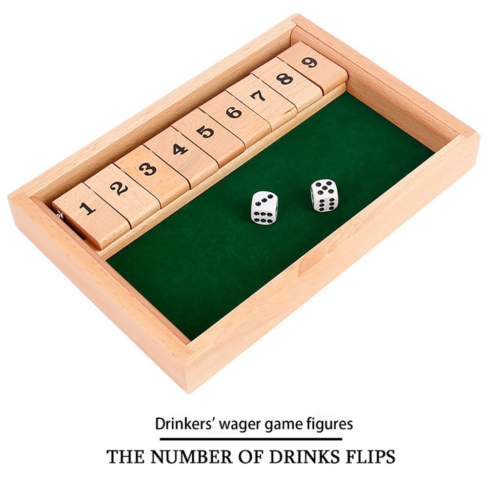 Juego de mesa de madera con 10 números de 4 lados para niños y adultos, juego familiar de , juego para beber Ktv, juguetes educativos: as shown