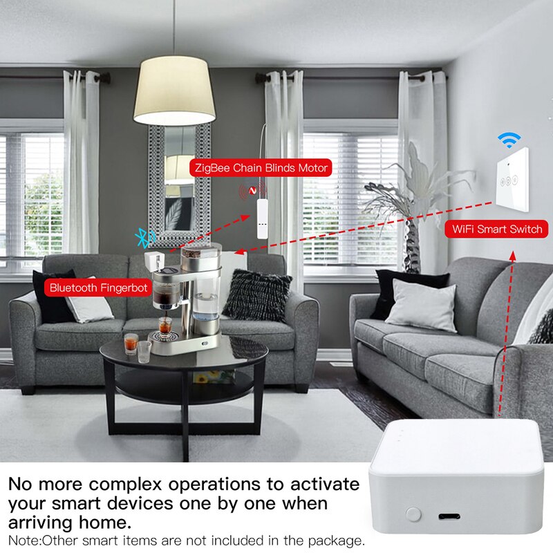 WiFi+Bluetooth+Zigbee Multi-mode Smart Gateway Tuya Wifi Zigbee Hub Smart Gateway Voice Control Work With Alexa Google Home