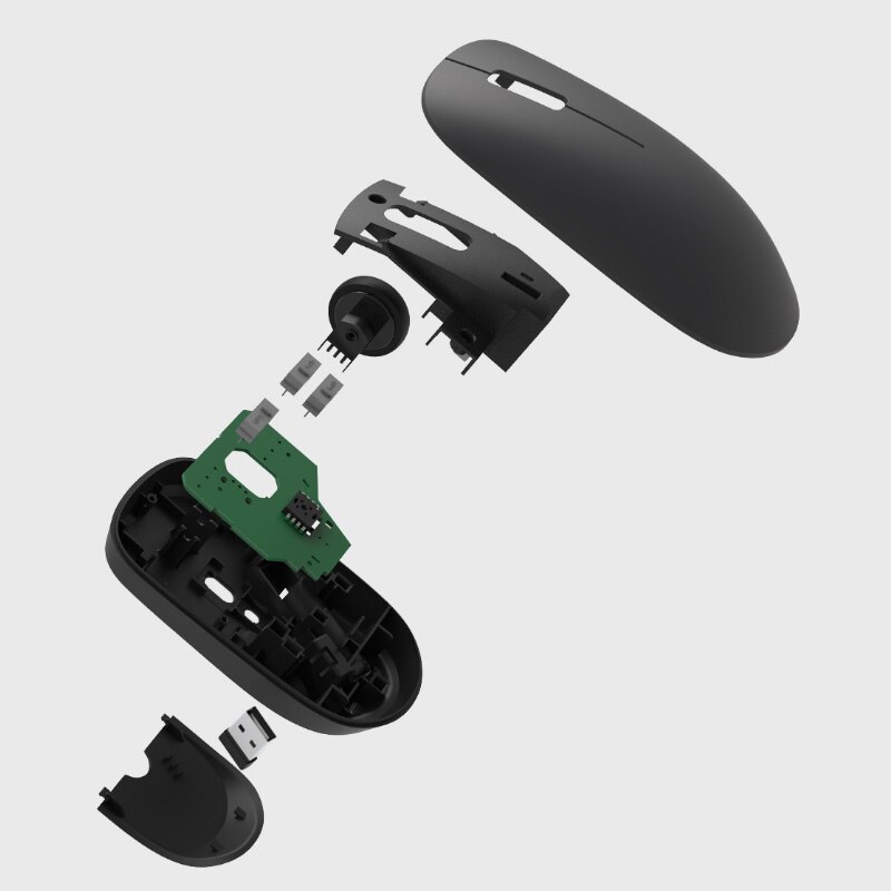 Xiaomi mouse lite ergonômico sem fio, mouse usb receptor usb para computador 2.4ghz 1000dpi pc lap, pc