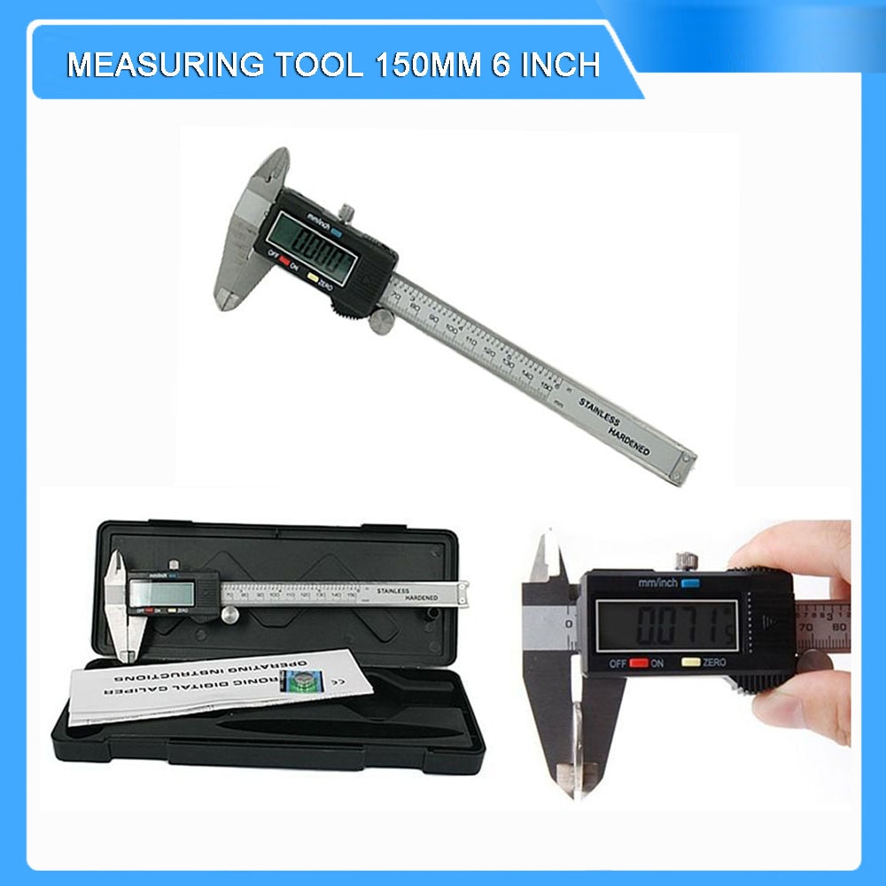 Measuring Tool Stainless Steel Digital Caliper 150mm 6 inch Measuring Instrument Digital Bernier Calipers Gauge Micrometer