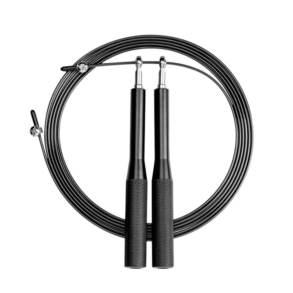 Wire Skipping Adjustable Jump Rope Fitness Sport Gym Exercise Equipment Tool Adjustable Bearing Speed Fitness: Black