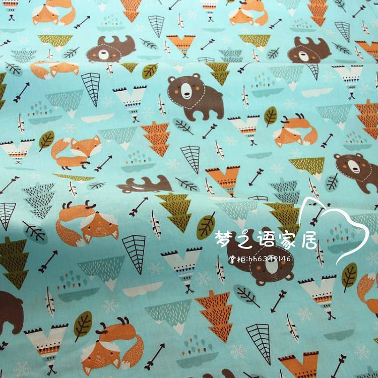 6 stuks/partij, beer de pijl is gemaakt van katoen, katoenen keperstof, patchworkdoek, doe-het-zelf naaien quilten kwartaallijks vettige substantie: C 100 cm x 160cm